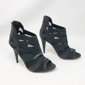 Loeffler Randall Black Suede Sandals Size 7.5